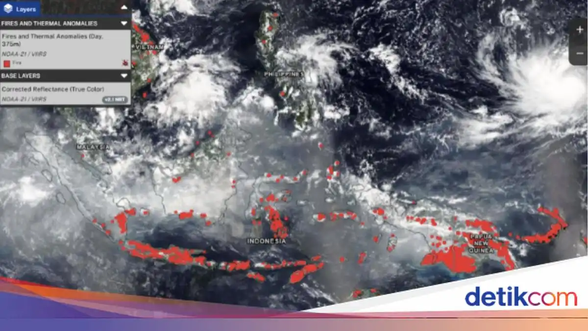 Pantauan Satelit NASA Petakan Karhutla dan Sebaran Asap di Indonesia
