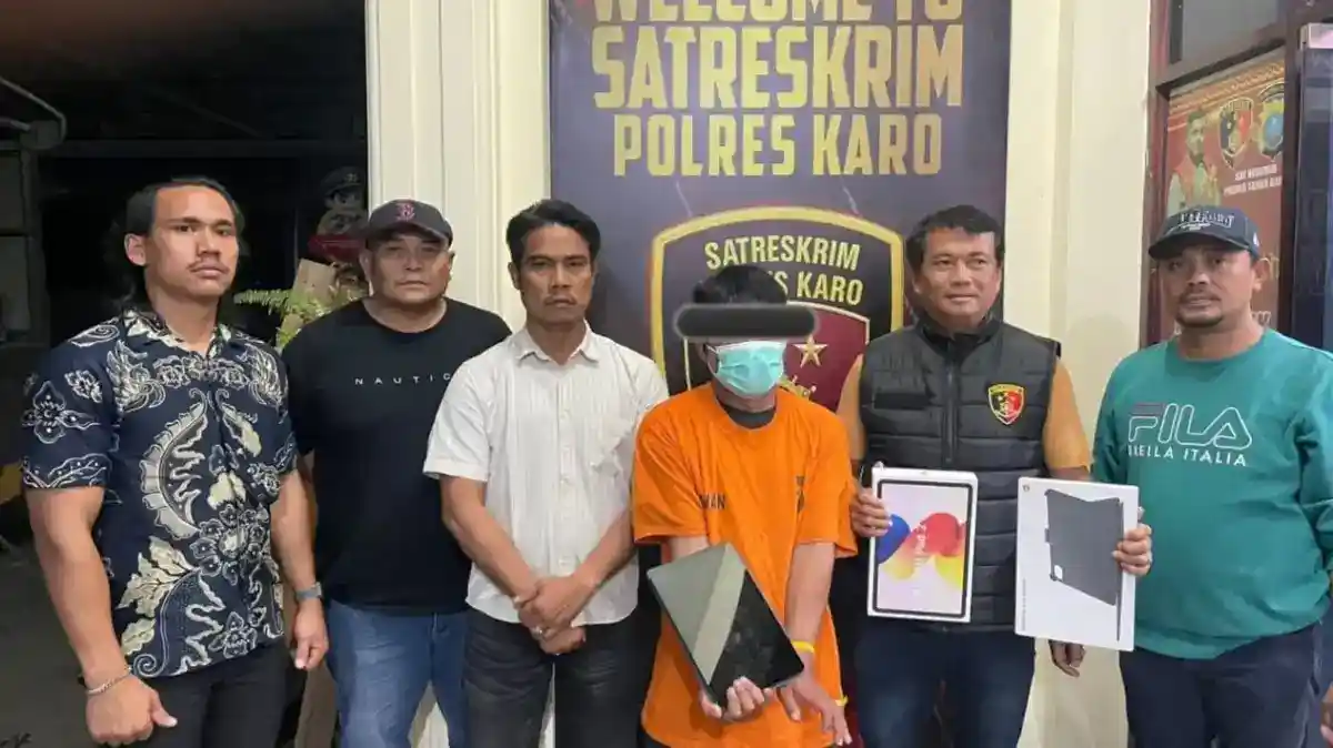 Polisi Amankan Pria Diduga Mencuri Tablet dan Tabung Gas di Karo