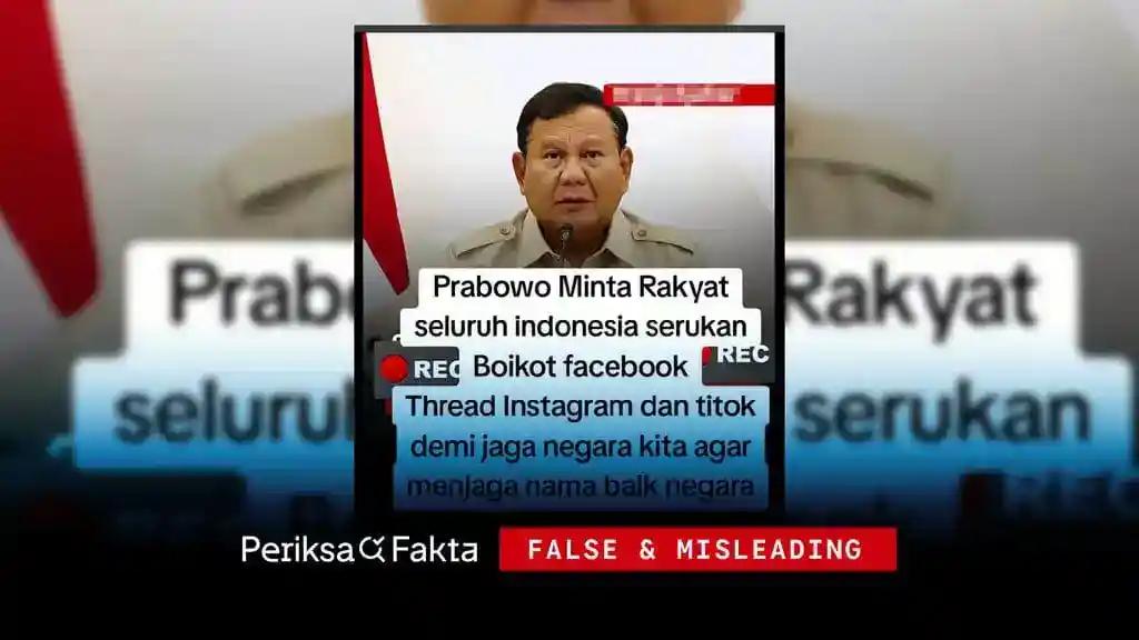 Klaim Boikot Medsos atas Nama Prabowo Ternyata Menyesatkan