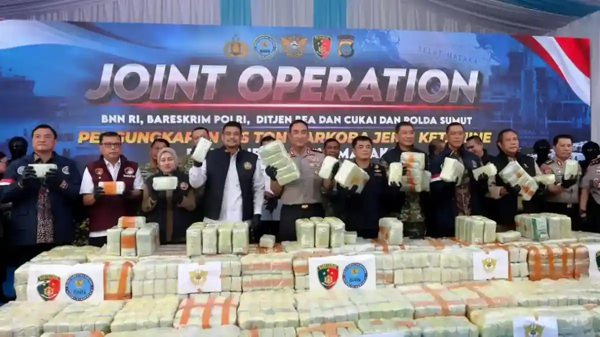 Tujuh ABK Kapal Pembawa 1,16 Ton Ketamin Diperiksa sebagai Saksi