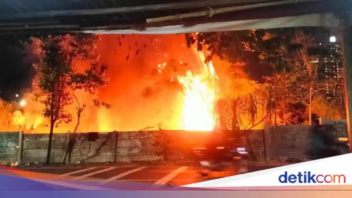 Kebakaran Ilalang di Meruya Utara Sempat Terlihat dari Tol