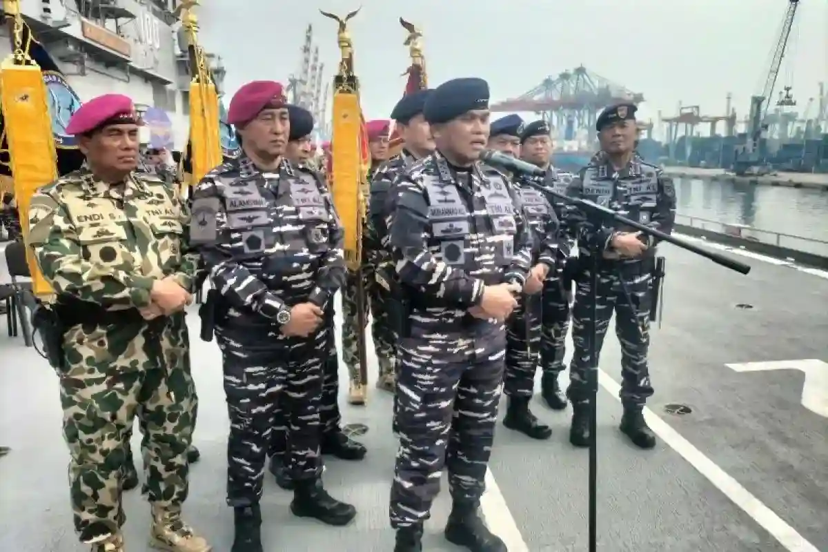 Latihan Helikopter Lintas Matra di KRI Sriwijaya-100 Terus Digelar