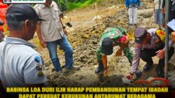 Babinsa Loa Duri Ilir Harap Pembangunan Tempat Ibadah Dapat Perkuat Kerukunan Antarumat Beragama